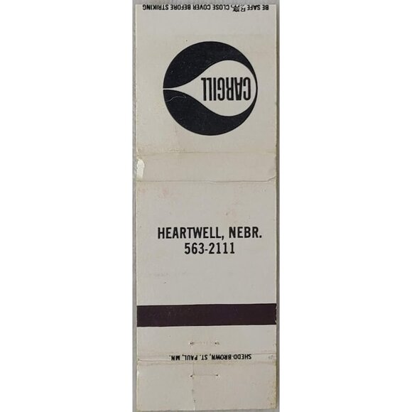 Matchbook Cover Cargill Hartwell NE Nebraska Farm Agriculture Products Company